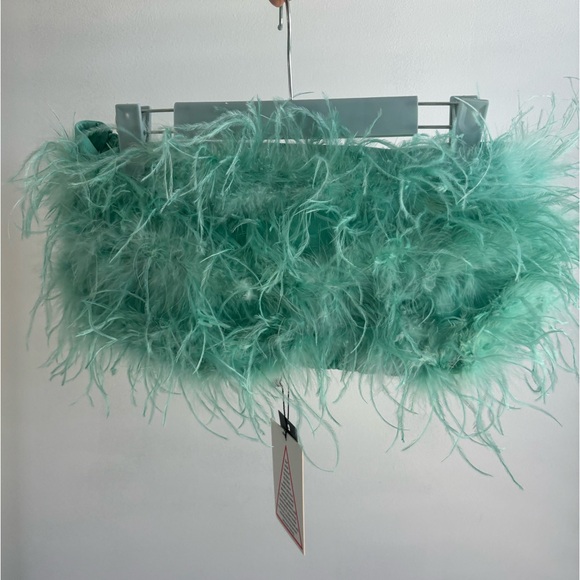 NWT boohoo sage feather bandeau size 14 - Picture 2 of 5